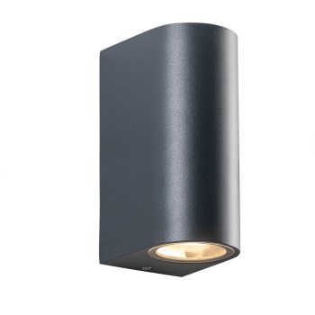 ^GU10 WALL LUMINAIRE 230V AC DARK GREY IP65 MAX.2X35W