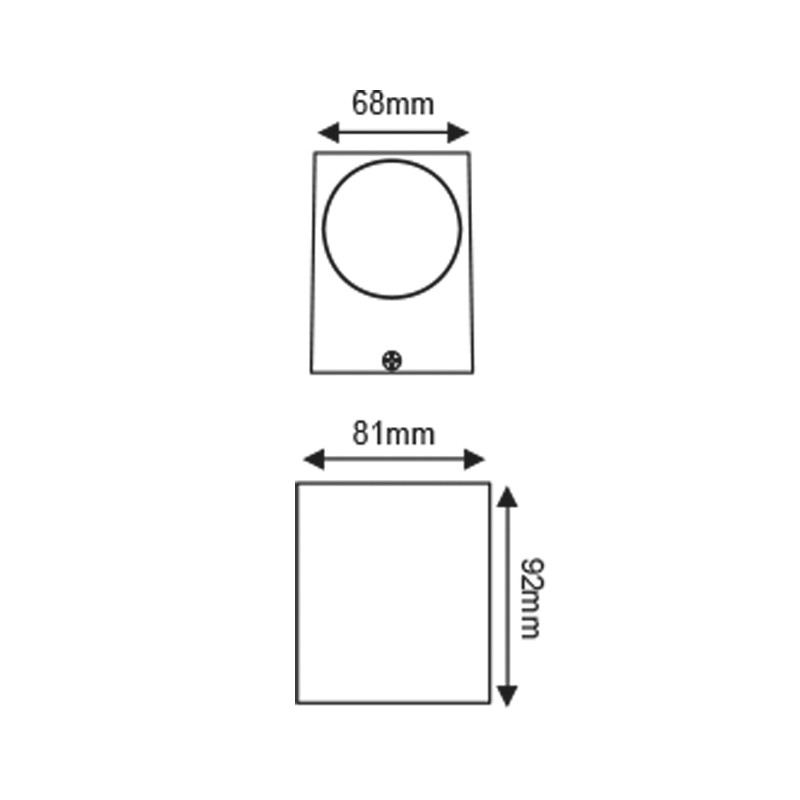 ^GU10 WALL LUMINAIRE 230V AC MATT WHITE IP65 MAX.35W