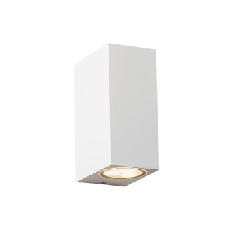 ^GU10 WALL LUMINAIRE 230V AC MATT WHITE IP65 MAX.2X35W