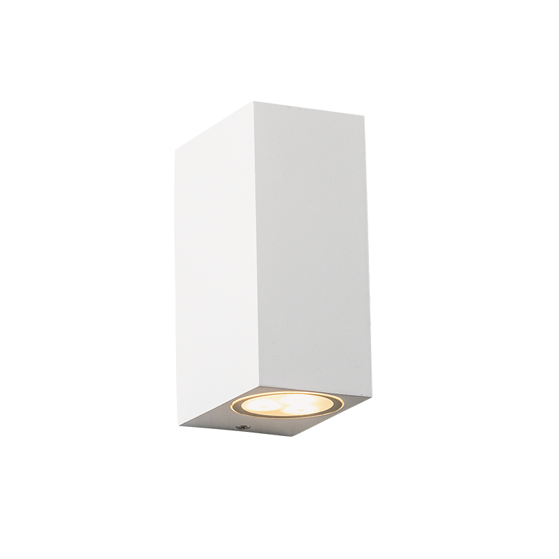 ^GU10 WALL LUMINAIRE 230V AC MATT WHITE IP65 MAX.2X35W