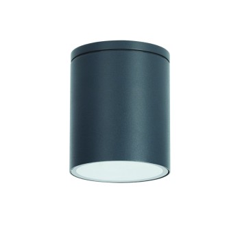 ^GU10  ROUND CEILING LUMINAIRE 230V AC DARK GREY IP65 GU10 MAX.35W