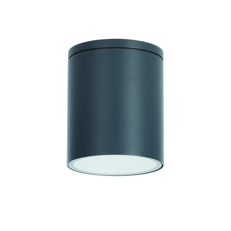 ^GU10  ROUND CEILING LUMINAIRE 230V AC DARK GREY IP65 GU10 MAX.35W