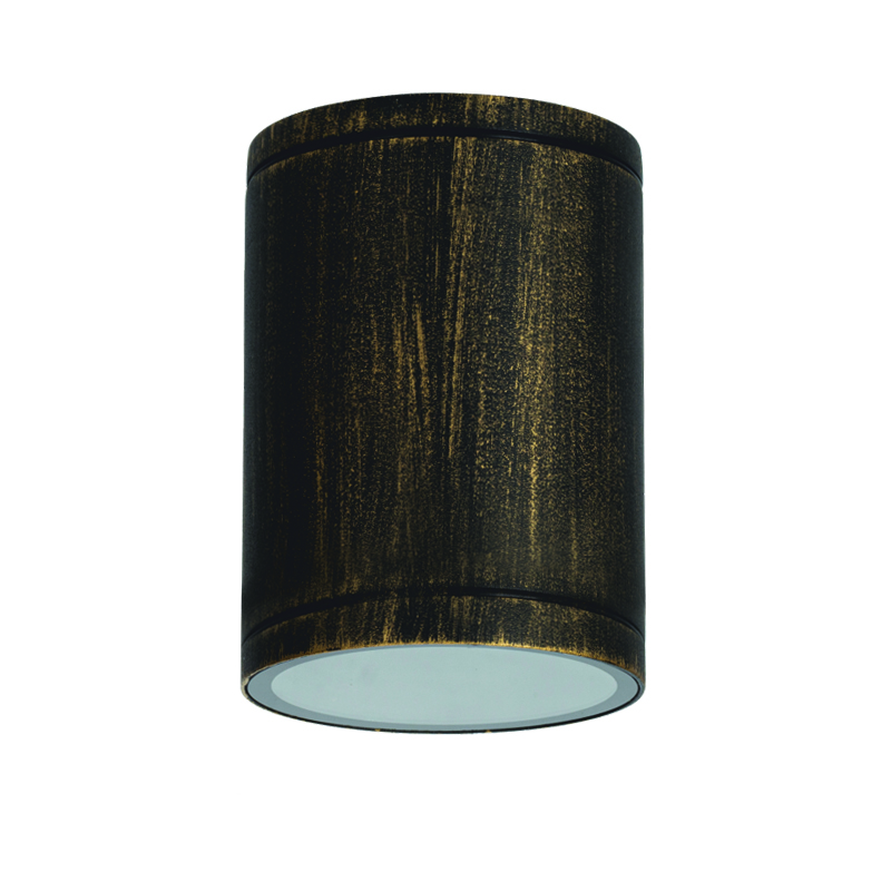 ^E27 PAR30  ROUND CEILING LUMINAIRE 230V AC GOLDEN BLACK IP65 MAX.35W