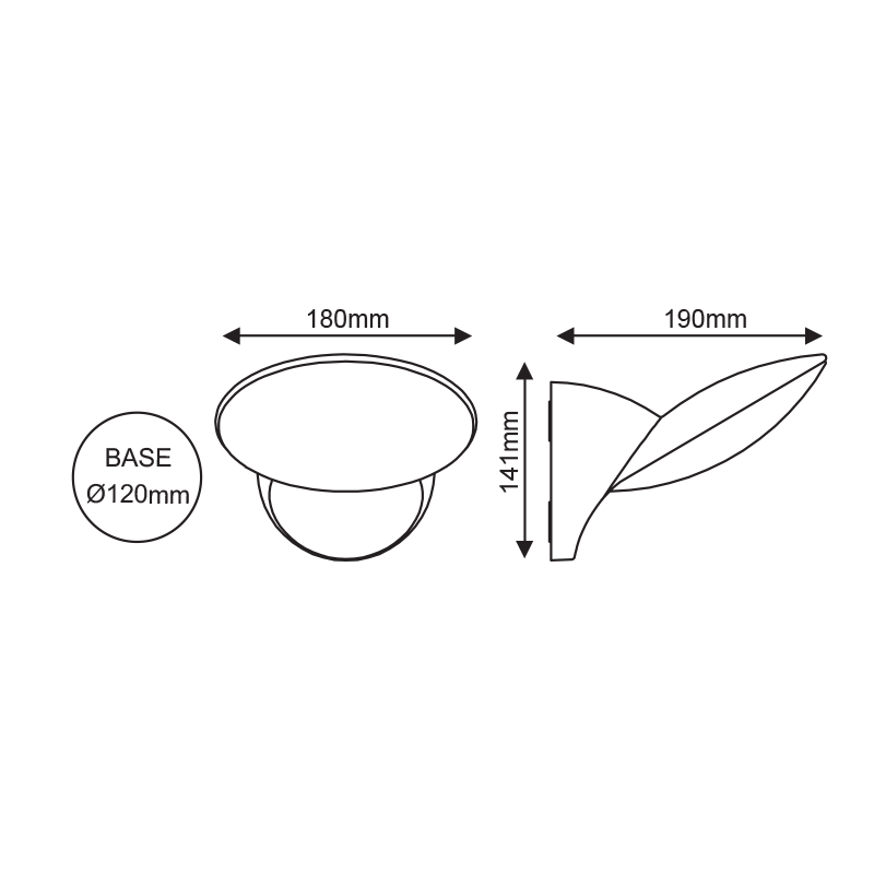 ^LED SMD WALL LUMINAIRE 14W 630LM 110° 230V AC 3.000K DARK GREY CRI80 IP54 30.000HRS ^LED SMD WALL LUMINAIRE 14W 630LM 110° 230V AC 3.000K DARK GREY CRI80 IP54 30.000HRS