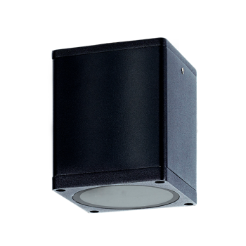 GU10  SQUARE CEILING LUMINAIRE 230V AC BLACK IP65 GU10 MAX.35W
