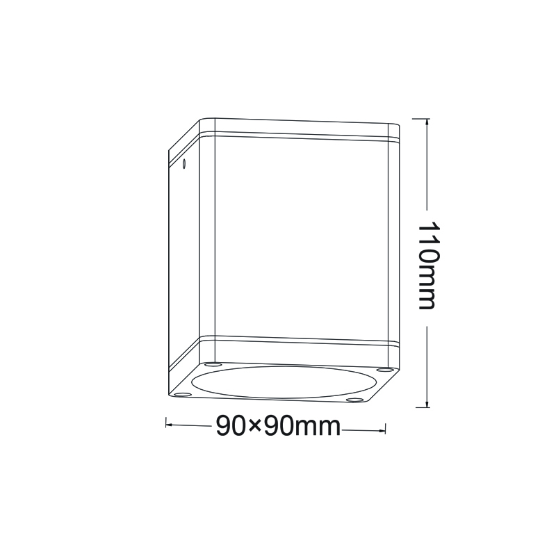 ^GU10 SQUARE CEILING LUMINAIRE 230V AC DARK GREY IP65 GU10 MAX.35W ^GU10 SQUARE CEILING LUMINAIRE 230V AC DARK GREY IP65 GU10 MAX.35W