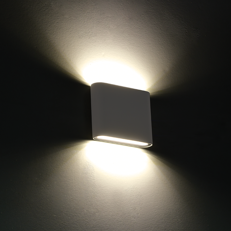 ^LED SMD WALL LUMINAIRE 7W 310LM 60° 230V AC 3.000K MATT WHITE CRI80 IP54 30.000HRS