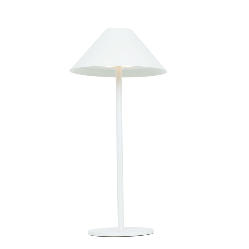 ^LED SMD TABLE BATTERY LUMINAIRE 3W 140LM  3.000K MATT WHITE 270°  CRI80 IP54