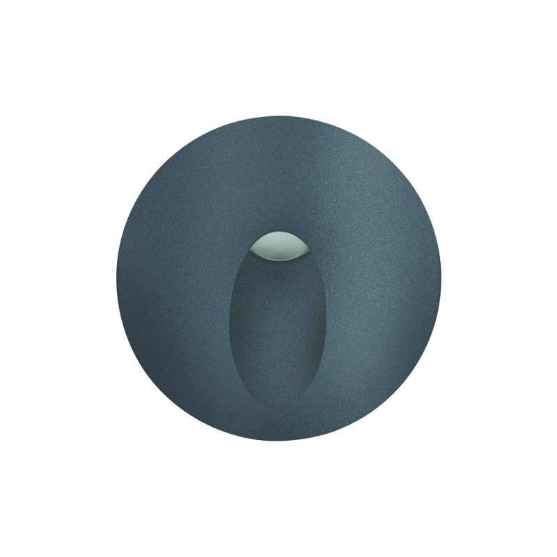 ^LED HP WALL RECESSED LUMINAIRE 3W 58LM 230VAC 4.000K DARK GREY CRI80 IP65 30.000HRS(INSTAL BOX INC)