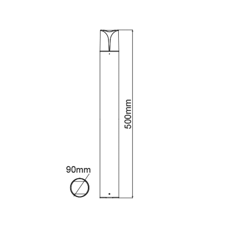 ^E27 POST LUMINAIRE 230V AC DARK GREY IP54 MAX.23W