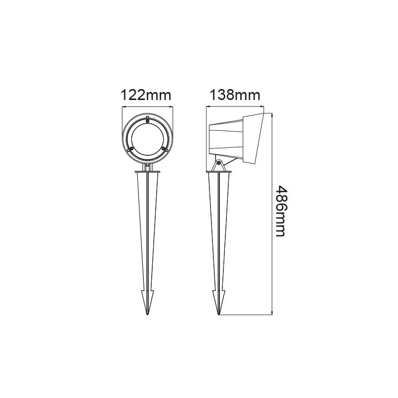 ^LED COB SPOT LUMINAIRE & SPIKE 19W 1400LM 40° 230V AC 3.000K DARK GREY CRI80 IP65 30.000HRS ^LED COB SPOT LUMINAIRE & SPIKE 19W 1400LM 40° 230V AC 3.000K DARK GREY CRI80 IP65 30.000HRS