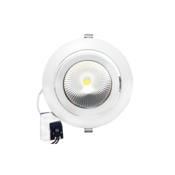 WHITE LED RECESSED MOVABLE LUMINAIRE 30W 3000K 60° 2400LM 230V Ra80 WHITE LED RECESSED MOVABLE LUMINAIRE 30W 3000K 60° 2400LM 230V Ra80