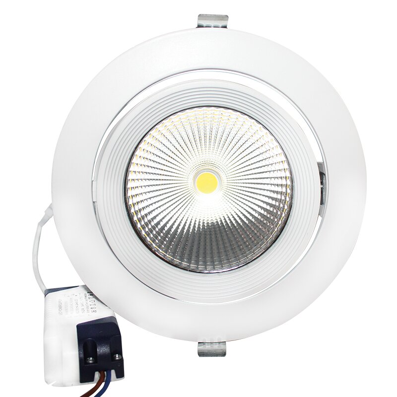 WHITE LED RECESSED MOVABLE LUMINAIRE 30W 3000K 60° 2400LM 230V Ra80 WHITE LED RECESSED MOVABLE LUMINAIRE 30W 3000K 60° 2400LM 230V Ra80