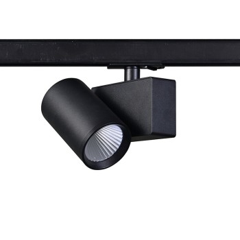 SAND BLACK LED TRACK LUMINAIRE 20W 4000K 1-PHASE 38° 2400LM 230V AC Ra80 5YRS