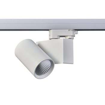 SAND WHITE LED TRACK LUMINAIRE 20W 4000K 3-PHASE 38° 2400LM 230V AC Ra80 5YRS