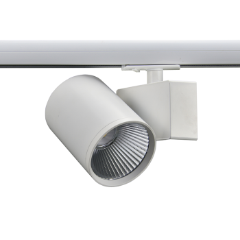 WHITE LED TRACK LUMINAIRE 40W 3000K 1-PHASE 38° 4000LM 230V AC Ra80 WHITE LED TRACK LUMINAIRE 40W 3000K 1-PHASE 38° 4000LM 230V AC Ra80