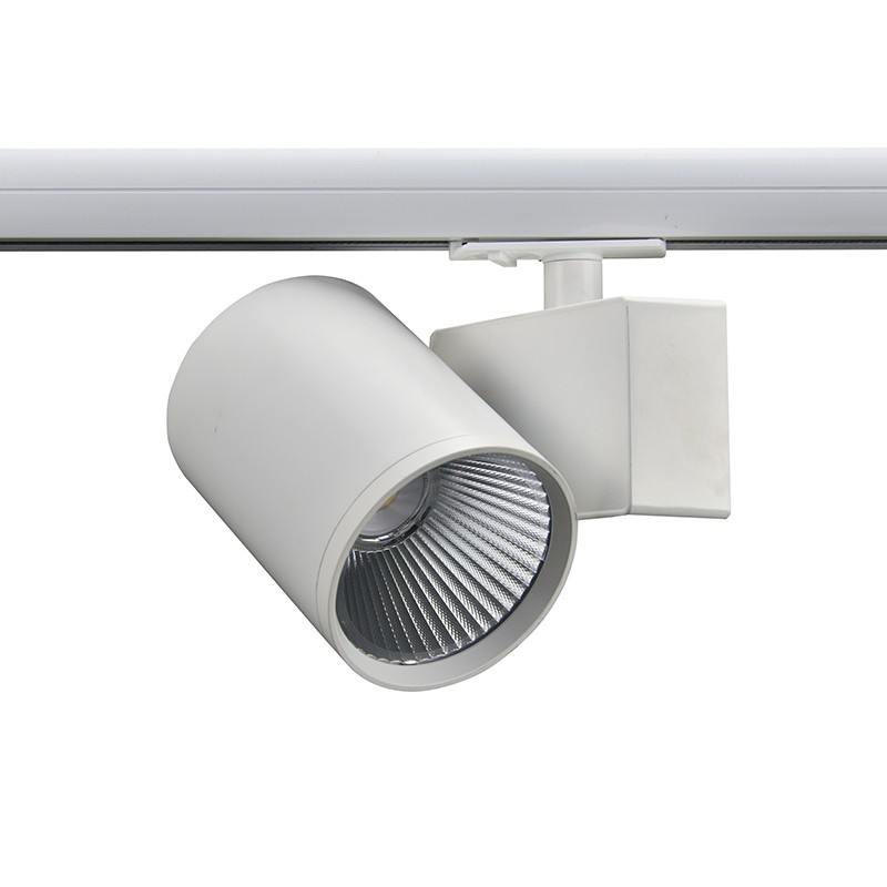 SAND WHITE LED TRACK LUMINAIRE 40W 3000K 1-PHASE 38° 4200LM 230V AC Ra80 5YRS SAND WHITE LED TRACK LUMINAIRE 40W 3000K 1-PHASE 38° 4200LM 230V AC Ra80 5YRS