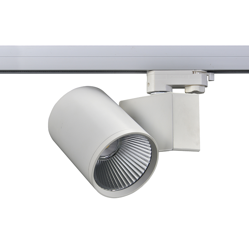 WHITE LED TRACK LUMINAIRE 40W 3000K 3-PHASE 38° 4000LM 230V AC Ra80 WHITE LED TRACK LUMINAIRE 40W 3000K 3-PHASE 38° 4000LM 230V AC Ra80