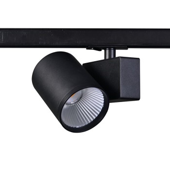 SAND BLACK LED TRACK LUMINAIRE 40W 4000K 1-PHASE 38° 4600LM 230V AC Ra80 5YRS