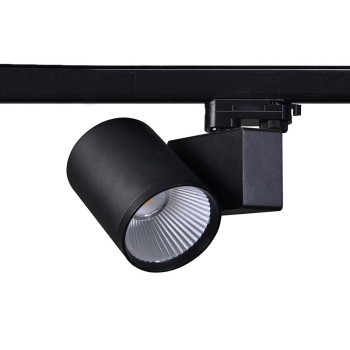 SAND BLACK LED TRACK LUMINAIRE 40W 4000K 3-PHASE 38° 4600LM 230V AC Ra80 5YRS