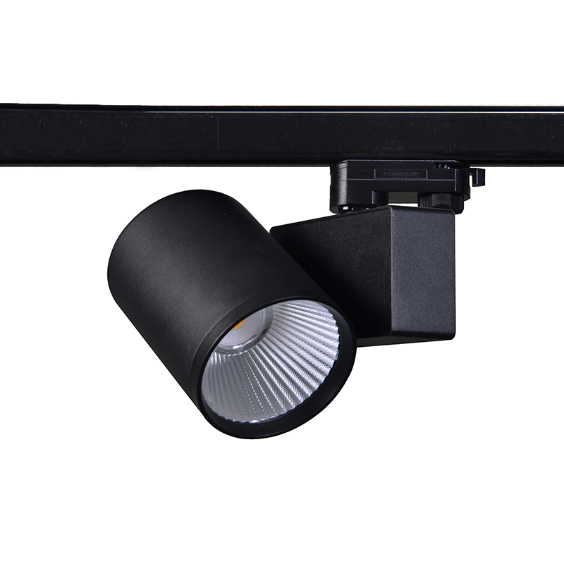 SAND BLACK LED TRACK LUMINAIRE 40W 4000K 3-PHASE 38° 4600LM 230V AC Ra80 5YRS