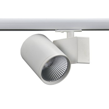 SAND WHITE LED TRACK LUMINAIRE 40W 4000K 1-PHASE 38° 4600LM 230V AC Ra80 5YRS