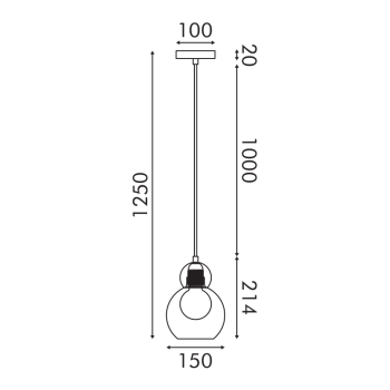 JULIETTE-ΦΩΤΙΣΤΙΚΟ ΚΡΕΜΑΣΤΟ ΟΡΕΙΧΑΛΚΙΝΟ ΓΥΑΛΙΝΟ ΣΥΜΒΑΤΙΚΟ ΙΡ20 1xΕ27 150XH1250mm JULIETTE-ΦΩΤΙΣΤΙΚΟ ΚΡΕΜΑΣΤΟ ΟΡΕΙΧΑΛΚΙΝΟ ΓΥΑΛΙΝΟ ΣΥΜΒΑΤΙΚΟ ΙΡ20 1xΕ27 150XH1250mm