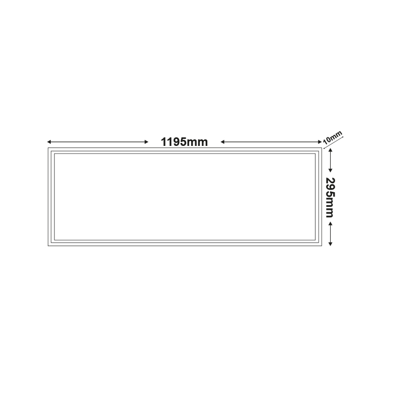 NETTO LED PANEL 36W 295X1195X50mm 3000K 3100Lm 230V AC Ra80