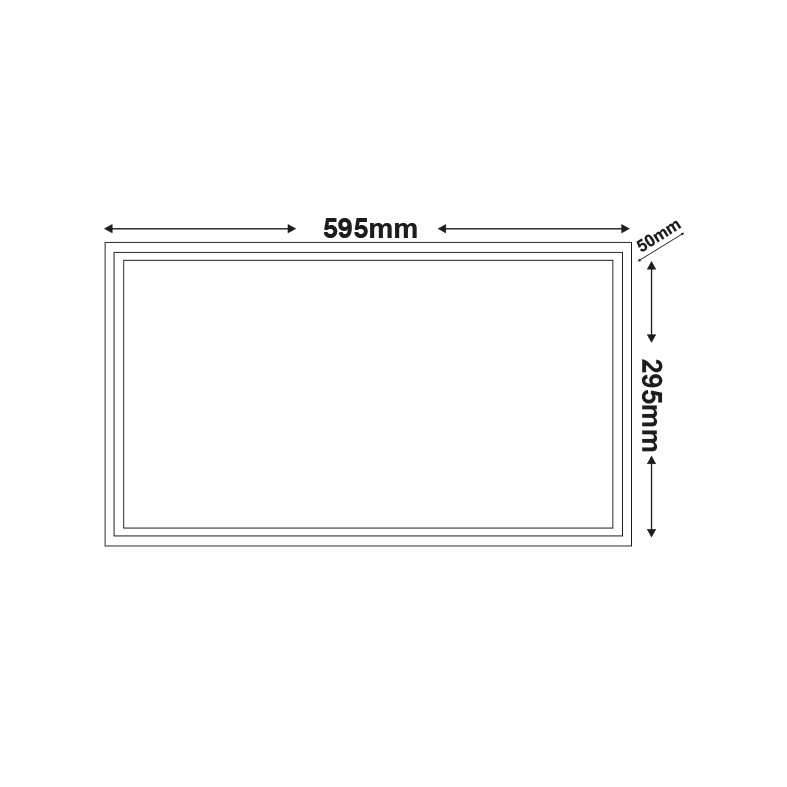 NETTO LED PANEL 24W 295X595X50mm 6000K 2130Lm 230V AC Ra80