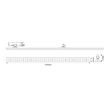 WHITE LED LINEAR MOVABLE TRACK LUMINAIRE 40W 4000K 3-PHASE 90° 5600LM 230V AC Ra90 L1144MM MM 5YRS WHITE LED LINEAR MOVABLE TRACK LUMINAIRE 40W 4000K 3-PHASE 90° 5600LM 230V AC Ra90 L1144MM MM 5YRS