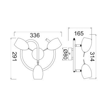 NETTO ΣΠΟΤ ΙΙΙ ΡΟΖΕΤΑ ΧΡΩΜΙΟ 3 Χ GU10 LEGOLAS