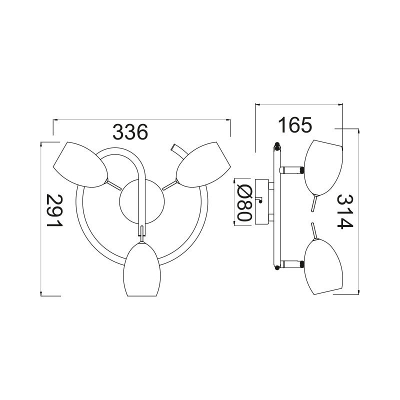 NETTO ΣΠΟΤ ΙΙΙ ΡΟΖΕΤΑ ΧΡΩΜΙΟ 3 Χ GU10 LEGOLAS