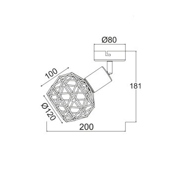 ΣΠΟΤ I 1XE14 ΧΑΛΚΙΝΟ ΠΛΕΓΜΑ 12,5X9,5X15,5CM ALADDIN ΣΠΟΤ I 1XE14 ΧΑΛΚΙΝΟ ΠΛΕΓΜΑ 12,5X9,5X15,5CM ALADDIN