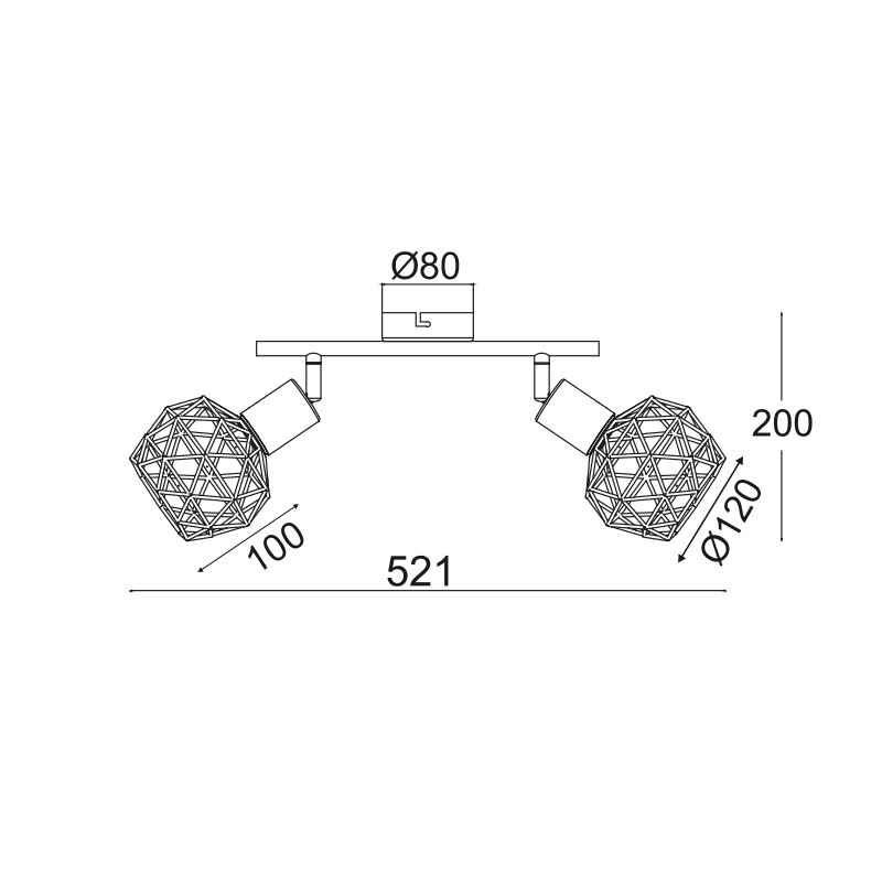 ΣΠΟΤ II 2XE14 ΧΑΛΚΙΝΟ ΠΛΕΓΜΑ 30X12,5X19,5CM ALADDIN ΣΠΟΤ II 2XE14 ΧΑΛΚΙΝΟ ΠΛΕΓΜΑ 30X12,5X19,5CM ALADDIN