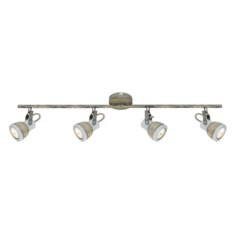 NETTO ΕΠΙΤΟΙΧΟ Φ/Σ 4ΧGU10 ΜΕΤΑΛΛΙΚΟ ΑΠΟΧΡ.ΣΚΟΥΡΙΑ 68Χ10Χ19CM INKA