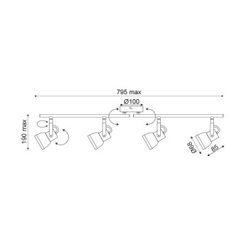 NETTO ΕΠΙΤΟΙΧΟ Φ/Σ 4ΧGU10 ΜΕΤΑΛΛΙΚΟ ΑΠΟΧΡ.ΣΚΟΥΡΙΑ 68Χ10Χ19CM INKA NETTO ΕΠΙΤΟΙΧΟ Φ/Σ 4ΧGU10 ΜΕΤΑΛΛΙΚΟ ΑΠΟΧΡ.ΣΚΟΥΡΙΑ 68Χ10Χ19CM INKA