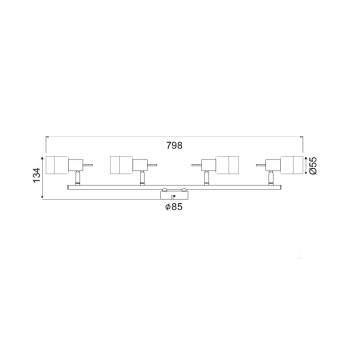 ΣΠΟΤ ΙΙΙΙ ΝΙΚΕΛ ΜΕ ΔΙΑΦΑΝΟ ΓΥΑΛΙ 4 Χ GU10 PLATINUM