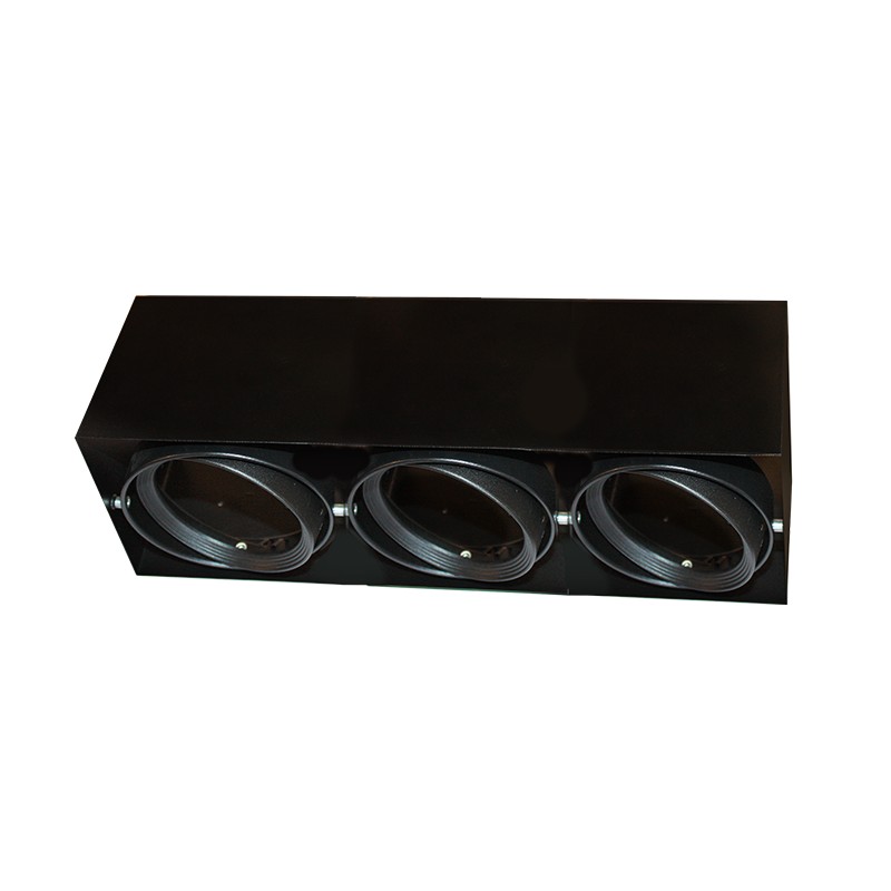 ^  ΣΠΟΤ ΟΡΟΦΗΣ AR111 ΤΡΙΠΛΟ ΜΑΥΡΟ 150x450x120