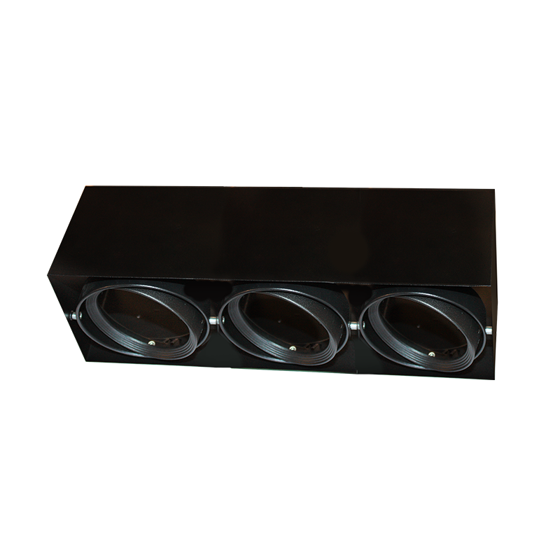 ^  ΣΠΟΤ ΟΡΟΦΗΣ AR111 ΤΡΙΠΛΟ ΜΑΥΡΟ 150x450x120