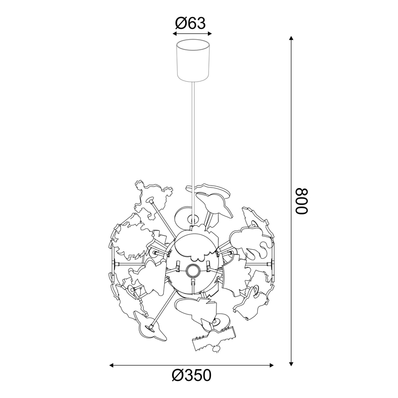 ΚΡΕΜΑΣΤΟ Φ/Σ 4ΧΕ14 ΠΑΙΔΙΚΟ ΔΙΑΣΤΗΜΑ Φ35ΧΗ80CM SPACE