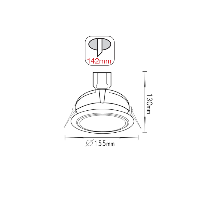 # ΣΠΟΤ G8,5 ΛΕΥΚΟ Φ155