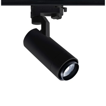 SAND BLACK LED ZOOMABLE TRACK LUMINAIRE 15W 3000K 3-PHASE 20-50° 1450LM MAX. 230V AC Ra80 5YRS