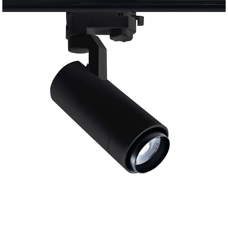 SAND BLACK LED ZOOMABLE TRACK LUMINAIRE 15W 3000K 3-PHASE 20-50° 1450LM MAX. 230V AC Ra80 5YRS SAND BLACK LED ZOOMABLE TRACK LUMINAIRE 15W 3000K 3-PHASE 20-50° 1450LM MAX. 230V AC Ra80 5YRS