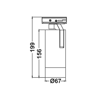 SAND BLACK LED ZOOMABLE TRACK LUMINAIRE 15W 3000K 1-PHASE 20-50° 1450LM MAX. 230V AC Ra80 5YRS