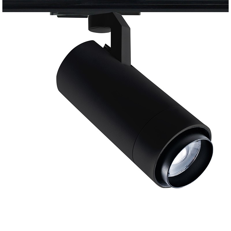 SAND BLACK LED ZOOMABLE TRACK LUMINAIRE 25W 3000K 1-PHASE 25-60° 2800LM MAX. 230V AC Ra80 5YRS SAND BLACK LED ZOOMABLE TRACK LUMINAIRE 25W 3000K 1-PHASE 25-60° 2800LM MAX. 230V AC Ra80 5YRS
