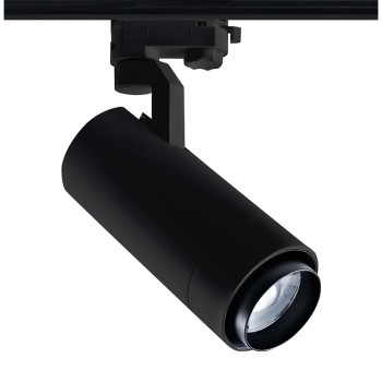 SAND BLACK LED ZOOMABLE TRACK LUMINAIRE 25W 3000K 3-PHASE 25-60° 2800LM MAX. 230V AC Ra80 5YRS