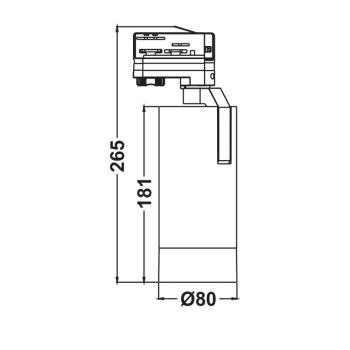 SAND BLACK LED ZOOMABLE TRACK LUMINAIRE 25W 4000K 3-PHASE 25-60° 3000LM MAX. 230V AC Ra80 5YRS
