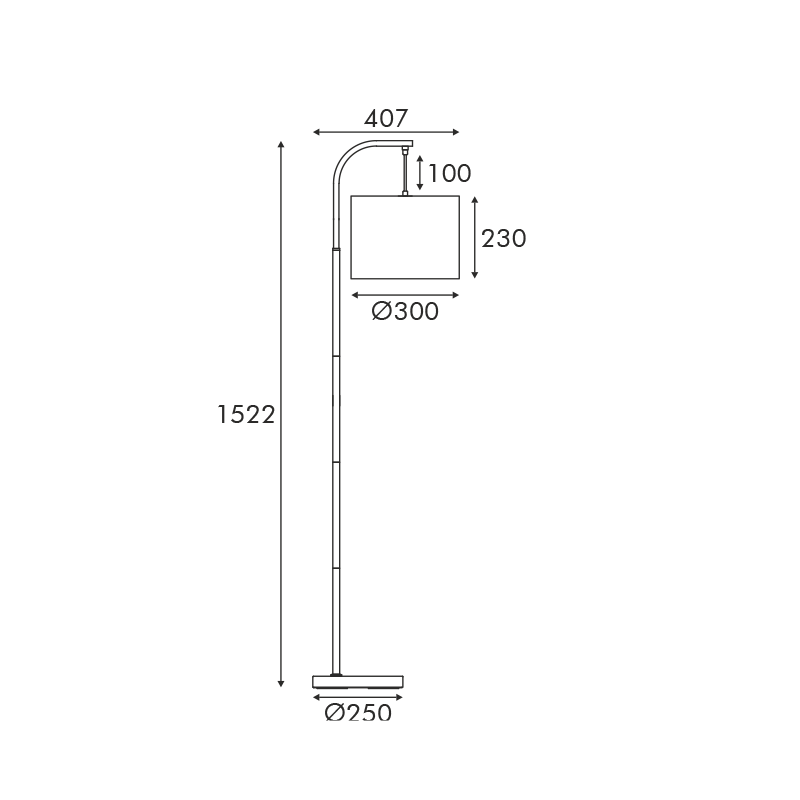ΔΑΠΕΔΟΥ ΜΑΥΡΟ ΜΕΤΑΛΛΟ ΜΑΥΡΟ ΥΦΑΣΜΑΤΙΝΟ ΚΑΠΕΛΟ L40.7*W30*H152cm 1ΧΕ27 MAX 60W JOAN