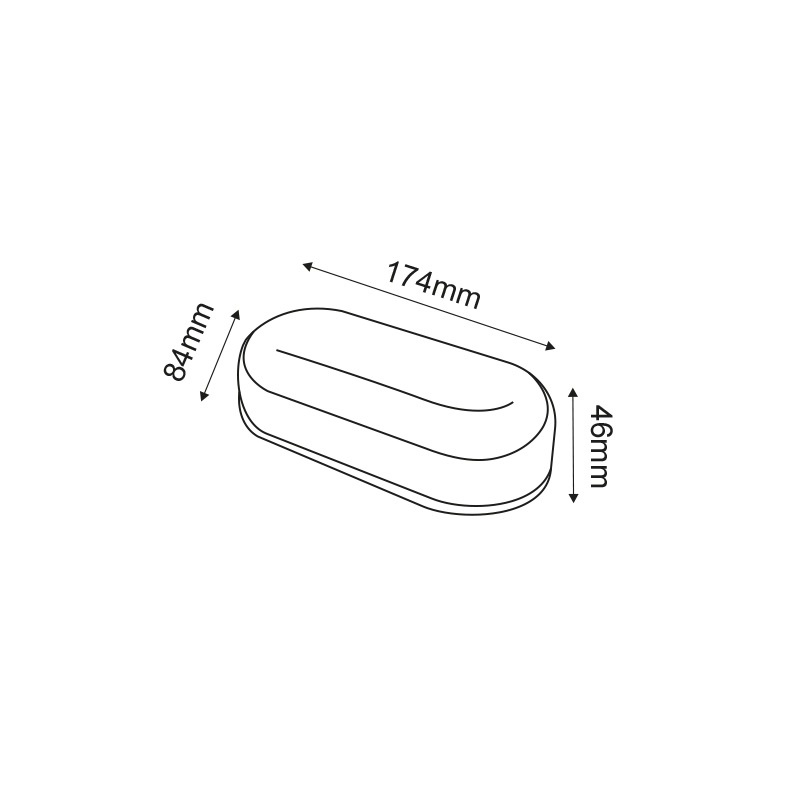 LED PC WHITE WALL LUMINAIRE 230V AC IP66 12W 1110lm 6000K 180° Ra80 LED PC WHITE WALL LUMINAIRE 230V AC IP66 12W 1110lm 6000K 180° Ra80