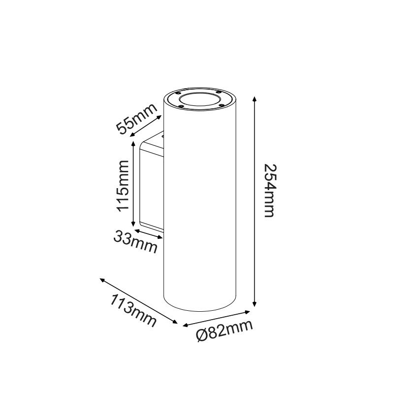 ^ΣΤΡΟΓΓΥΛΟ ΕΠΙΤΟΙΧΟ ΦΩΤΙΣΤΙΚΟ UP-DOWN IP65 2XGU10 ΜΑΥΡΟ ΤΣΙΜΕΝΤΟ ^ΣΤΡΟΓΓΥΛΟ ΕΠΙΤΟΙΧΟ ΦΩΤΙΣΤΙΚΟ UP-DOWN IP65 2XGU10 ΜΑΥΡΟ ΤΣΙΜΕΝΤΟ